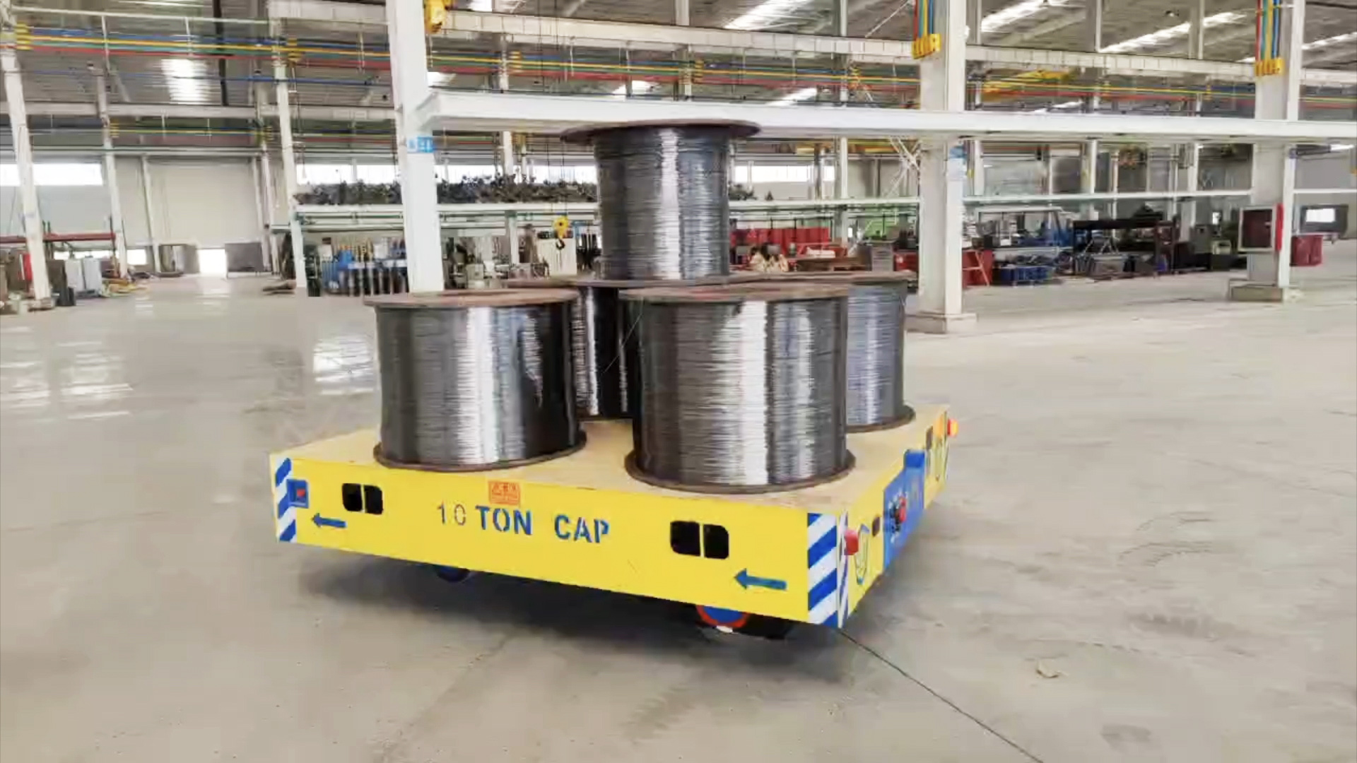 10噸無軌電動線卷轉運車成功交付使用