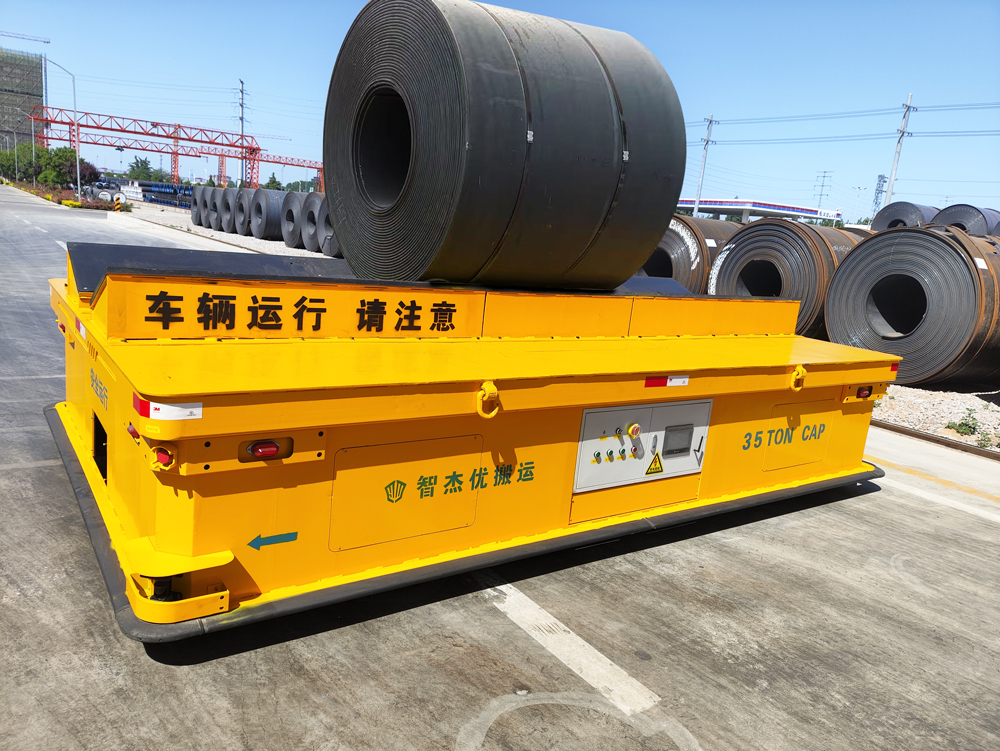 35噸重載磁條導航AGV交付使用