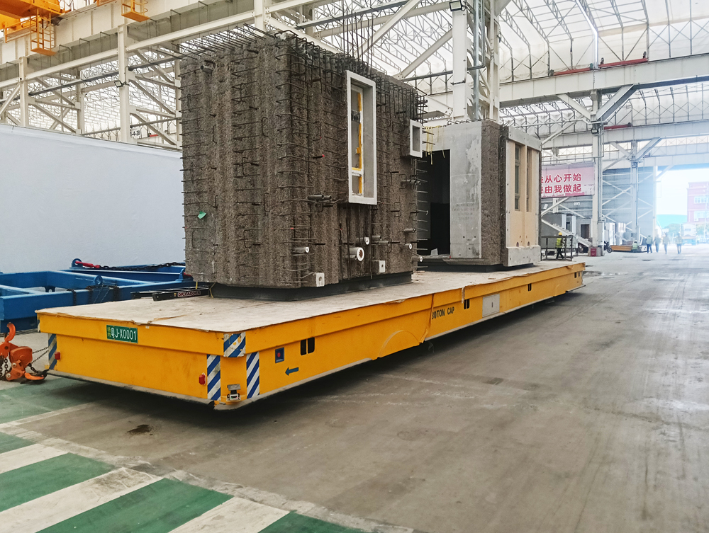 13米舵輪全向車-磁導航AGV成功交付江門客戶 助力重型水泥房體高效轉運！